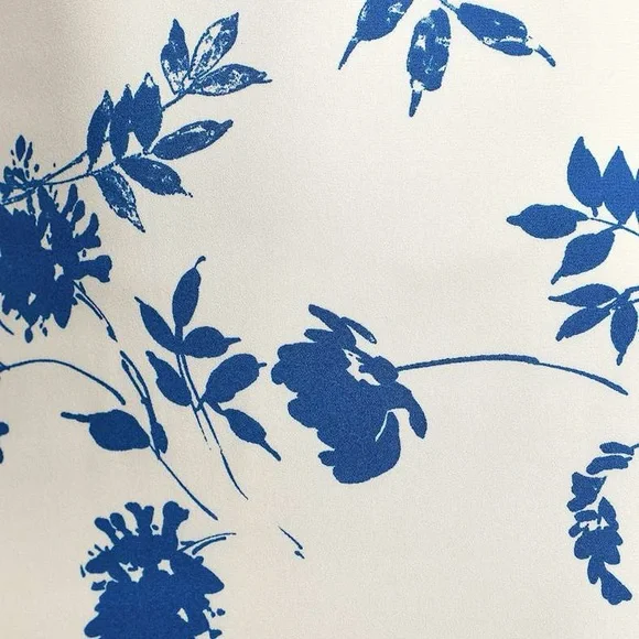 Lulus TALIA Blue & White Floral Off Shoulder Mini Dress - Large - Picture 12 of 12